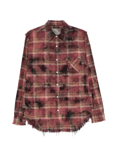 R13 Long-sleeve Plaid Shirt In Multi