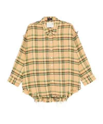 R13 Long Sleeve Shirt In Brown