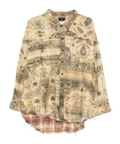 R13 Long Sleeve Shirt In Brown