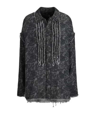 R13 Long Sleeve Shirt In Gray