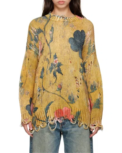 R13 Long Sleeve Sweater In Multi