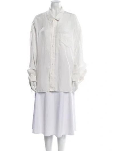 Pre-owned R13 Long Sleeve Tunic In White