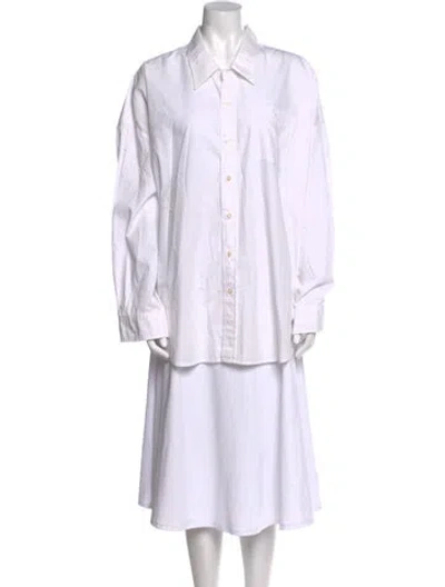 Pre-owned R13 Long Sleeve Tunic In White
