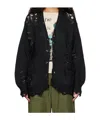 R13 Black Grunge Sweater In Black