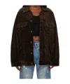 R13 Long-sleeved Driver Jacket In Black