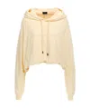 R13 Balloon Bubble Hem Cotton Fleece Hoodie In Nude