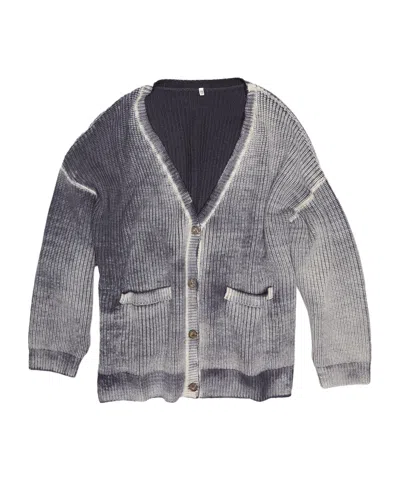 R13 Long-sleeved Wool Cardigan In Gray