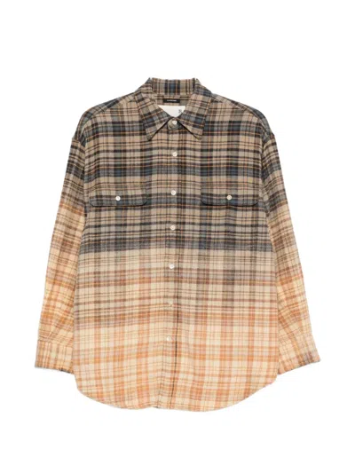 R13 Long-sleeve Checked Shirt In Multi