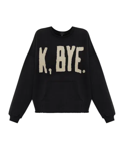 R13 Long-sleeve Sweatshirt In Black