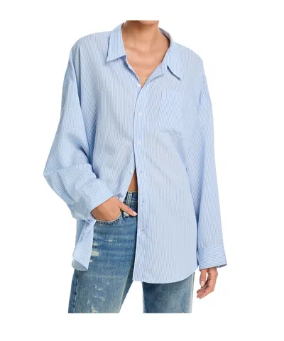 R13 Long-sleeved Shirt In Blue