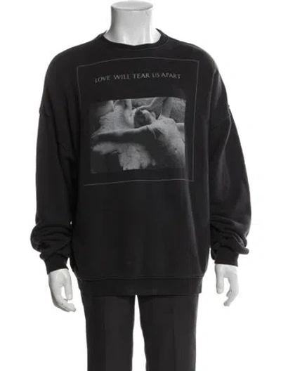 Pre-owned R13 'love Will Tear Us Apart' Graphic Print Sweatshirt In Black