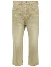 R13 Low-rise Cropped Jeans In Green