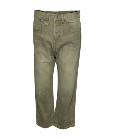 R13 Low-rise Cropped Jeans In Green