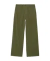 R13 Low-rise Wide Leg Cotton Trousers In Green