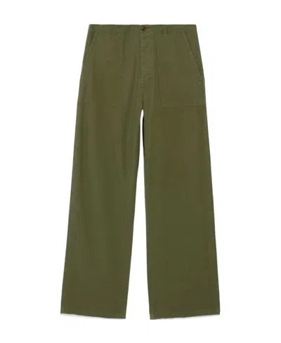 R13 Low-rise Wide-leg Trousers In Green