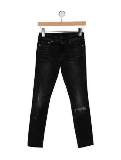 Pre-owned R13 Low-rise Skinny Leg Jeans In Black
