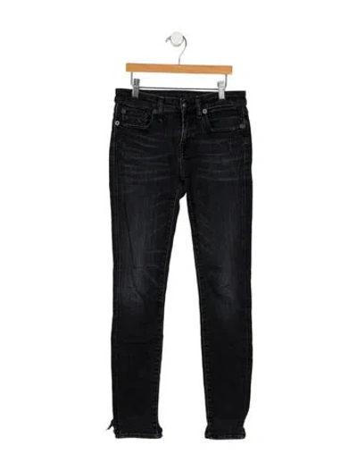 Pre-owned R13 Low-rise Skinny Leg Jeans In Black