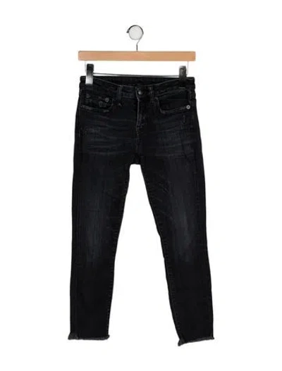 Pre-owned R13 Low-rise Skinny Leg Jeans In Black