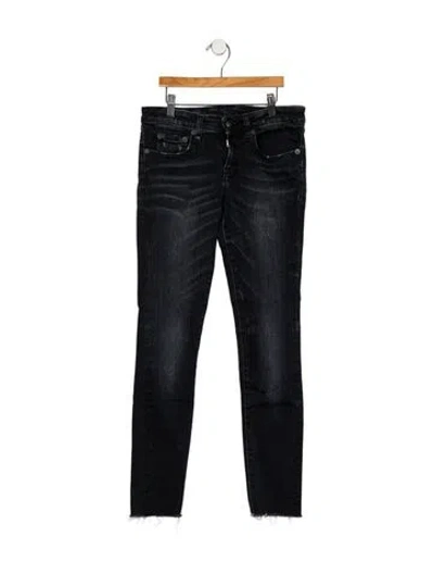Pre-owned R13 Low-rise Skinny Leg Jeans In Black
