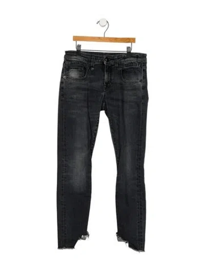 Pre-owned R13 Low-rise Skinny Leg Jeans In Black