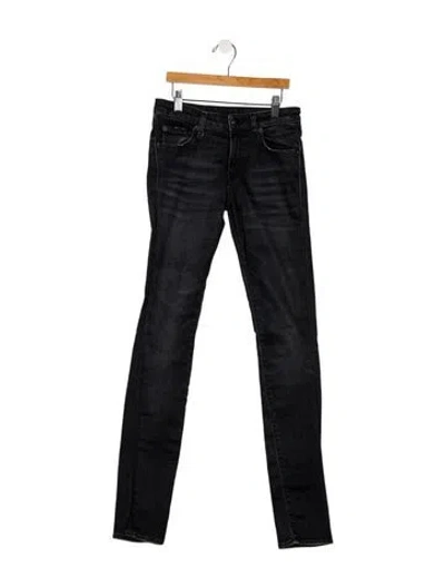 Pre-owned R13 Low-rise Skinny Leg Jeans In Black