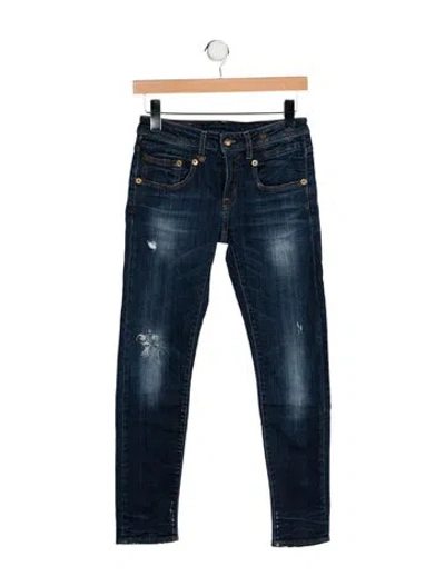 Pre-owned R13 Low-rise Skinny Leg Jeans In Blue