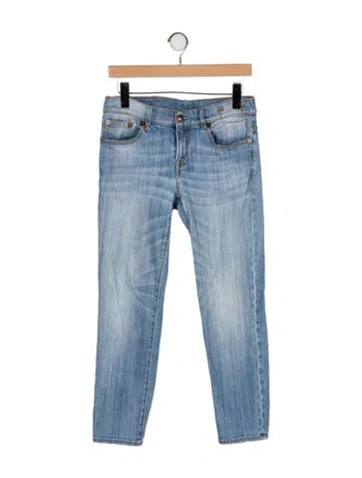 Pre-owned R13 Low-rise Skinny Leg Jeans In Blue
