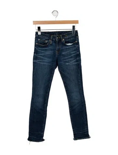 Pre-owned R13 Low-rise Skinny Leg Jeans In Blue