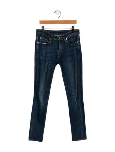 Pre-owned R13 Low-rise Skinny Leg Jeans In Blue