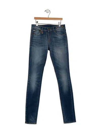 Pre-owned R13 Low-rise Skinny Leg Jeans In Blue
