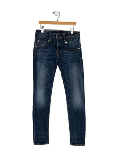 Pre-owned R13 Low-rise Skinny Leg Jeans In Blue