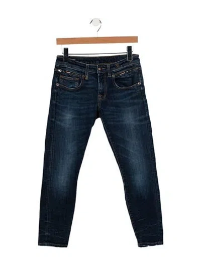 Pre-owned R13 Low-rise Skinny Leg Jeans In Blue