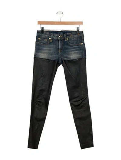 Pre-owned R13 Low-rise Skinny Leg Jeans In Blue