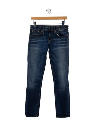 Pre-owned R13 Low-rise Skinny Leg Jeans In Blue