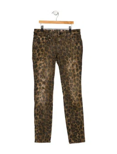 Pre-owned R13 Low-rise Skinny Leg Jeans In Brown
