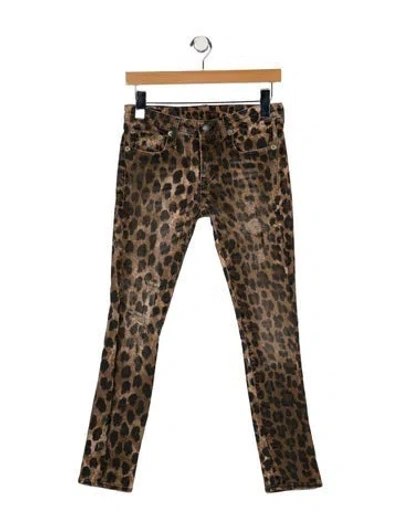 Pre-owned R13 Low-rise Skinny Leg Jeans In Brown
