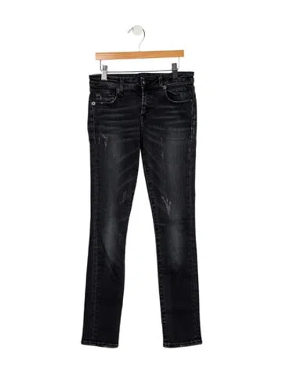 Pre-owned R13 Low-rise Skinny Leg Jeans In Gray