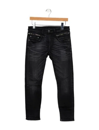 Pre-owned R13 Low-rise Skinny Leg Jeans In Gray