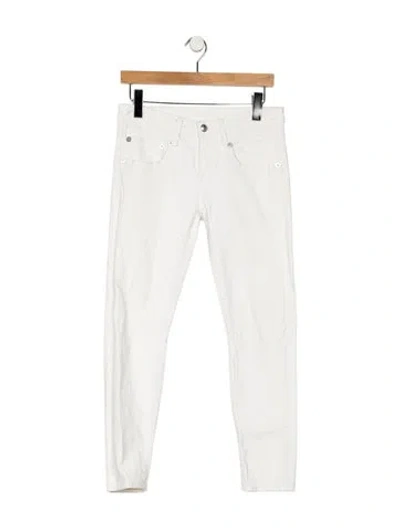 Pre-owned R13 Low-rise Skinny Leg Jeans In White