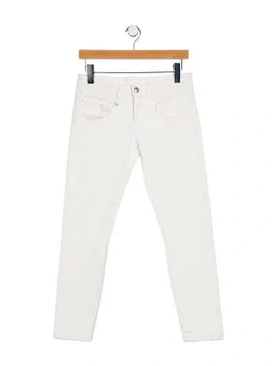 Pre-owned R13 Low-rise Skinny Leg Jeans In White