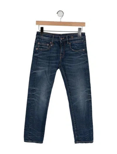 Pre-owned R13 Low-rise Straight Leg Jeans In Blue