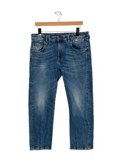 Pre-owned R13 Low-rise Straight Leg Jeans In Blue