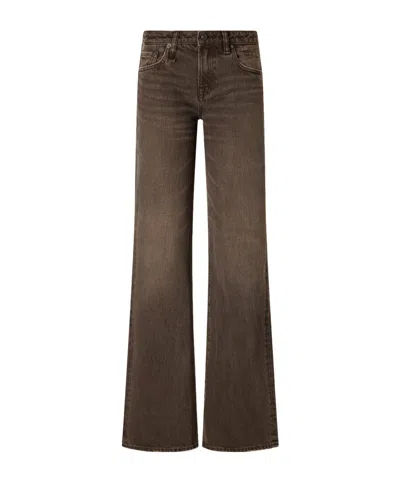 R13 Effie Low-rise Straight-leg Jeans In Brown