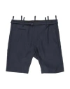 R13 Man Shorts & Bermuda Shorts Midnight Blue Size 25 Wool