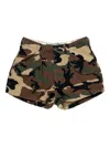 R13 Marianne Camouflage Cargo Shorts In Gray