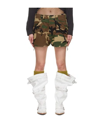 R13 Marianne Cargo Shorts In Brown