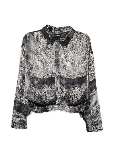 R13 Medallion-print Shirt In Gray