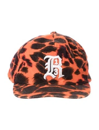 Pre-owned R13 Mens' Cotton Baseball Hat In Orange