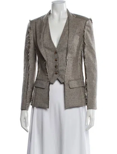 Pre-owned R13 Merino Wool Blazer In Gray
