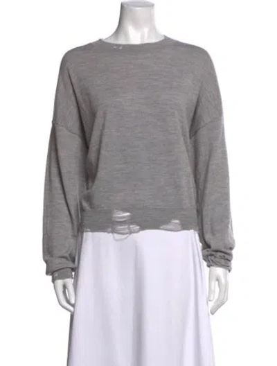 Pre-owned R13 Merino Wool Crew Neck Sweater In Gray